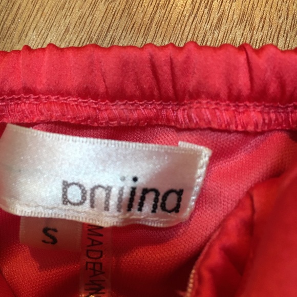 NWT bright coral strapless mini dress with rosettes - club party cosplay - Picture 14 of 17